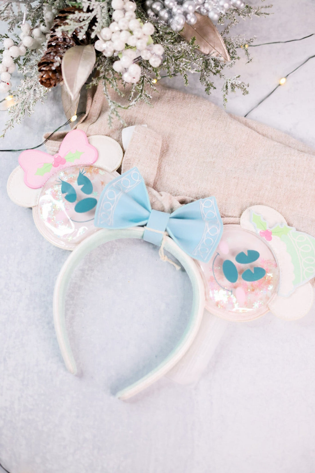 Mickey & Minnie Pastel Snowman Ear Headband - Whiskey Skies