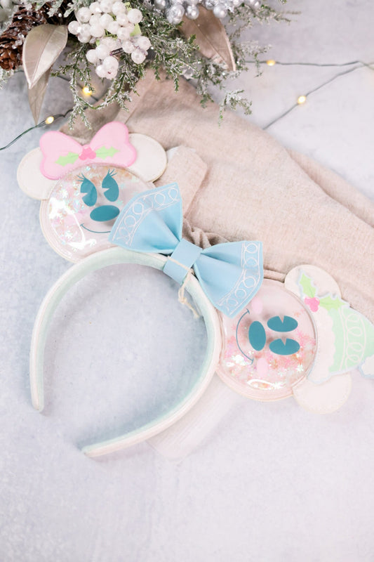 Mickey & Minnie Pastel Snowman Ear Headband - Whiskey Skies