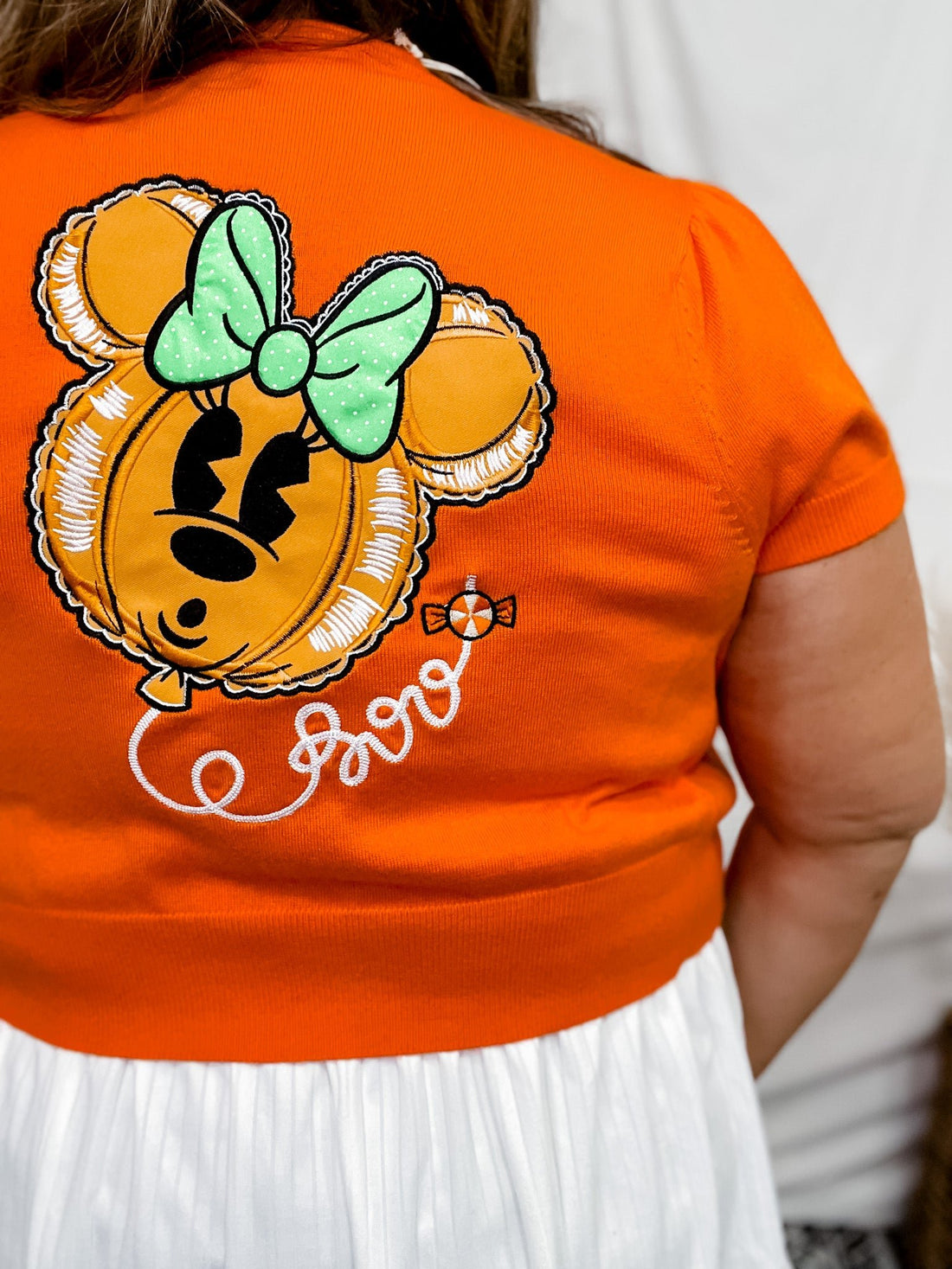 Minnie Mouse Pumpkin Balloon Domonique Cardigan - Whiskey Skies