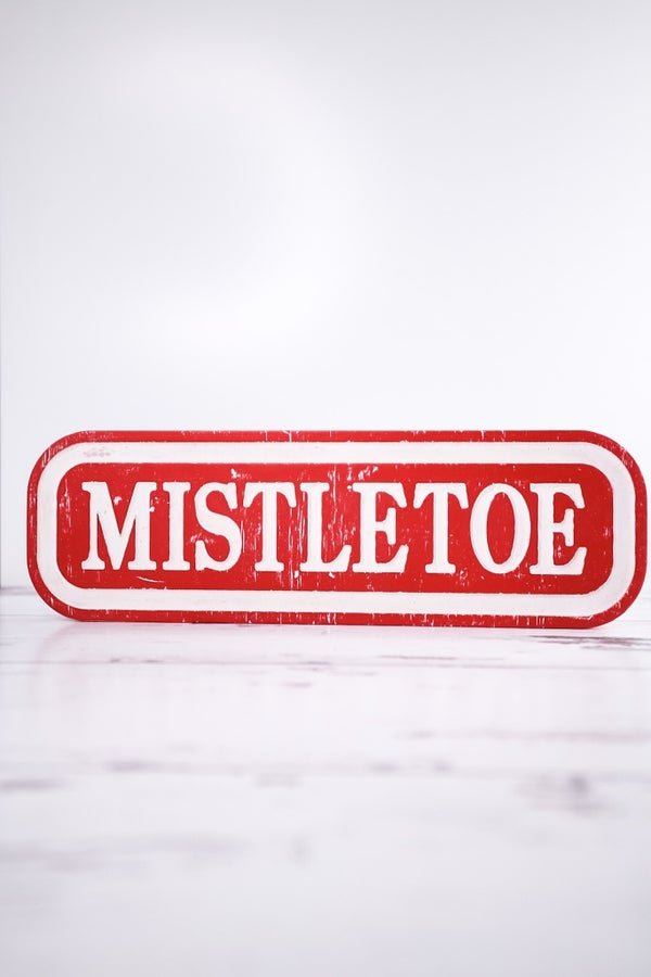 Mistletoe Block Sign - Whiskey Skies