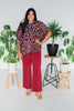 Mocha & Magenta Animal Print Essential Top - Whiskey Skies