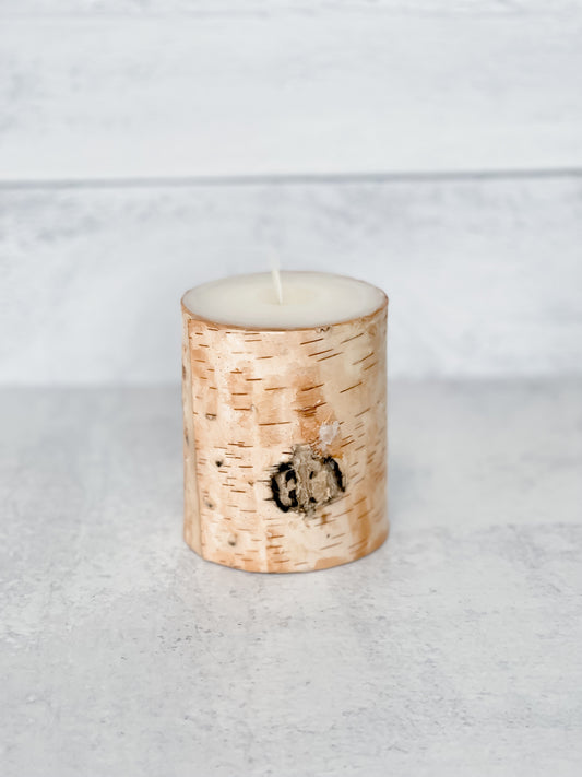 Moving Flame Birch Candle - Whiskey Skies