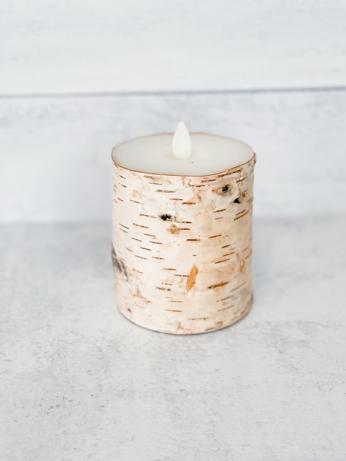 Moving Flame Birch Candle (Small) - Whiskey Skies