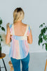 Multi Color Babydoll Tank Top With Ruffle Straps - Whiskey Skies