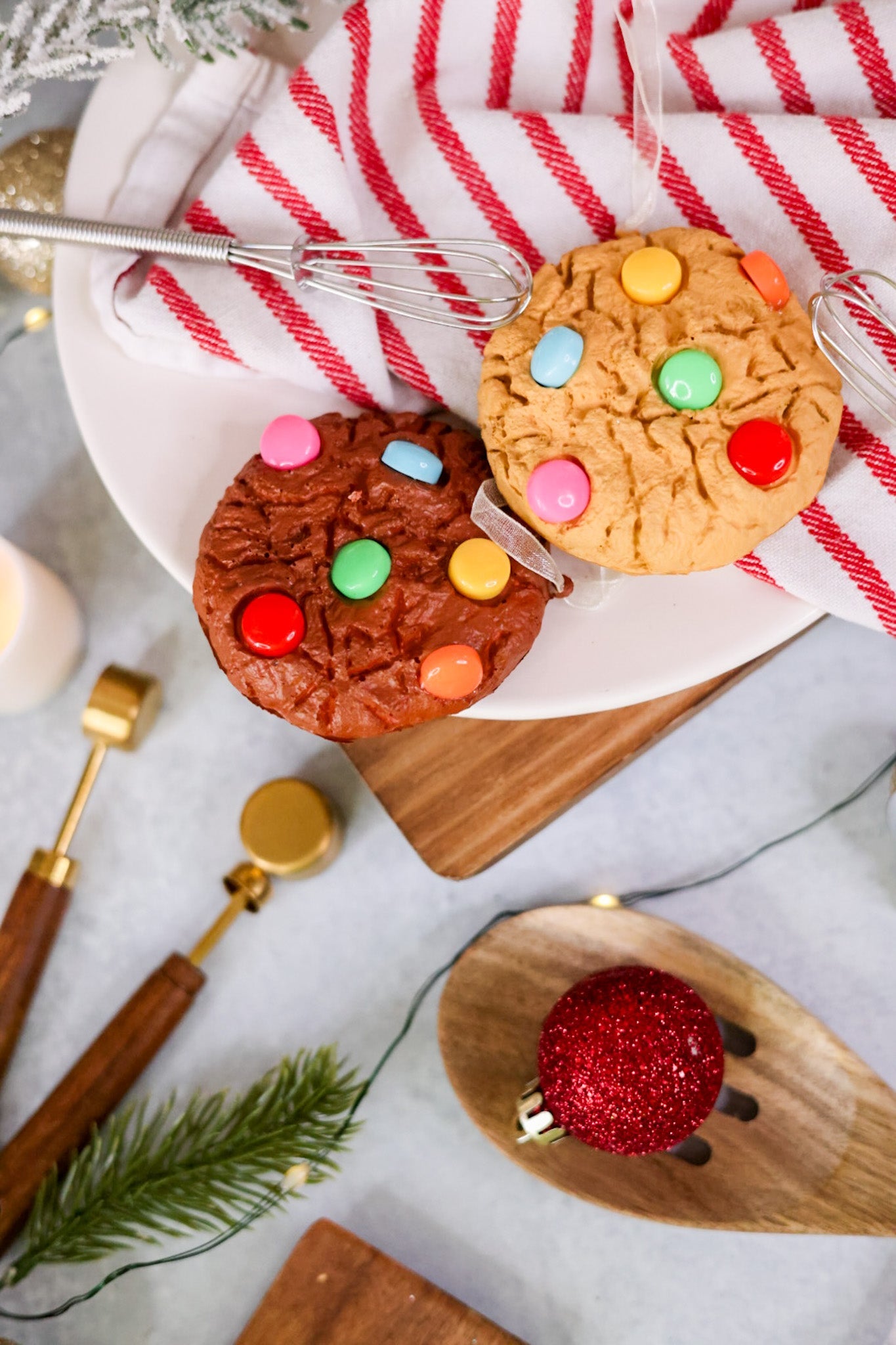 Multi Colored Chocolate Chip Cookie Ornaments (Two Styles) - Whiskey Skies