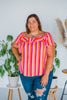 Multi Colored Striped Blouse - Whiskey Skies
