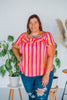 Multi Colored Striped Blouse - Whiskey Skies
