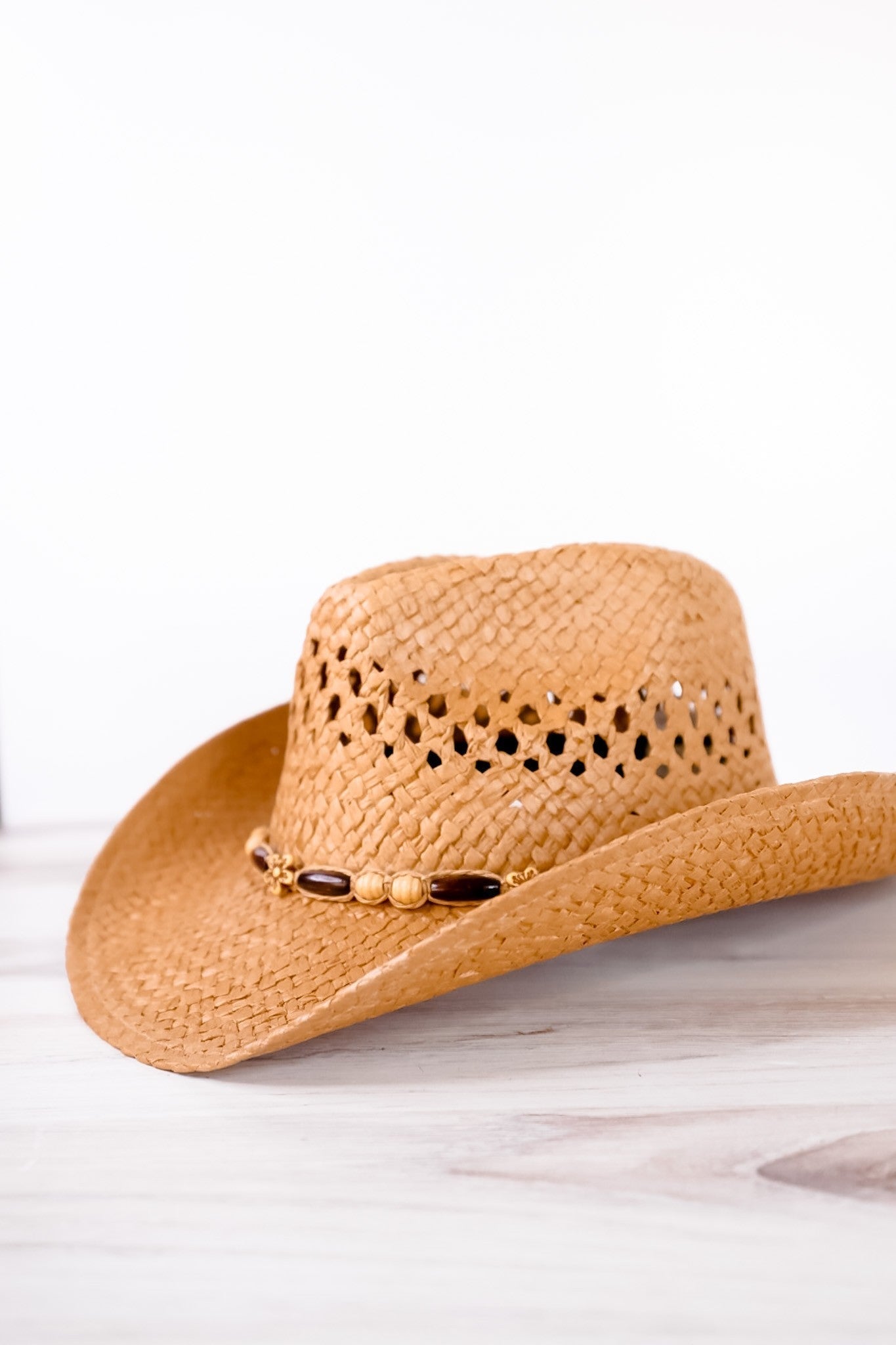 Natural Montgomery Straw Cowboy Hat Whiskey Skies