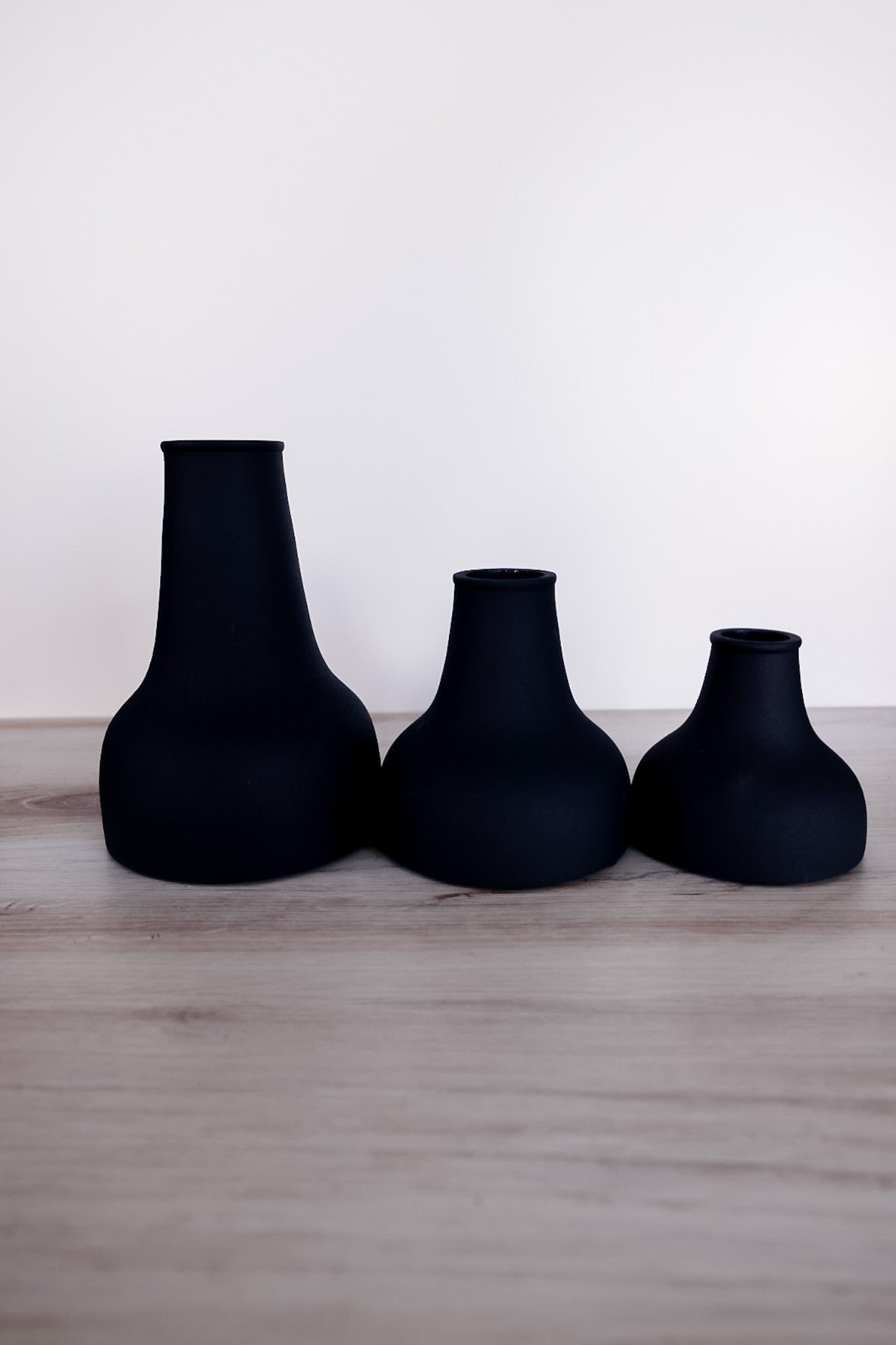 Navy Blue Matte Metal Long Neck Vases (3 Sizes) - Whiskey Skies