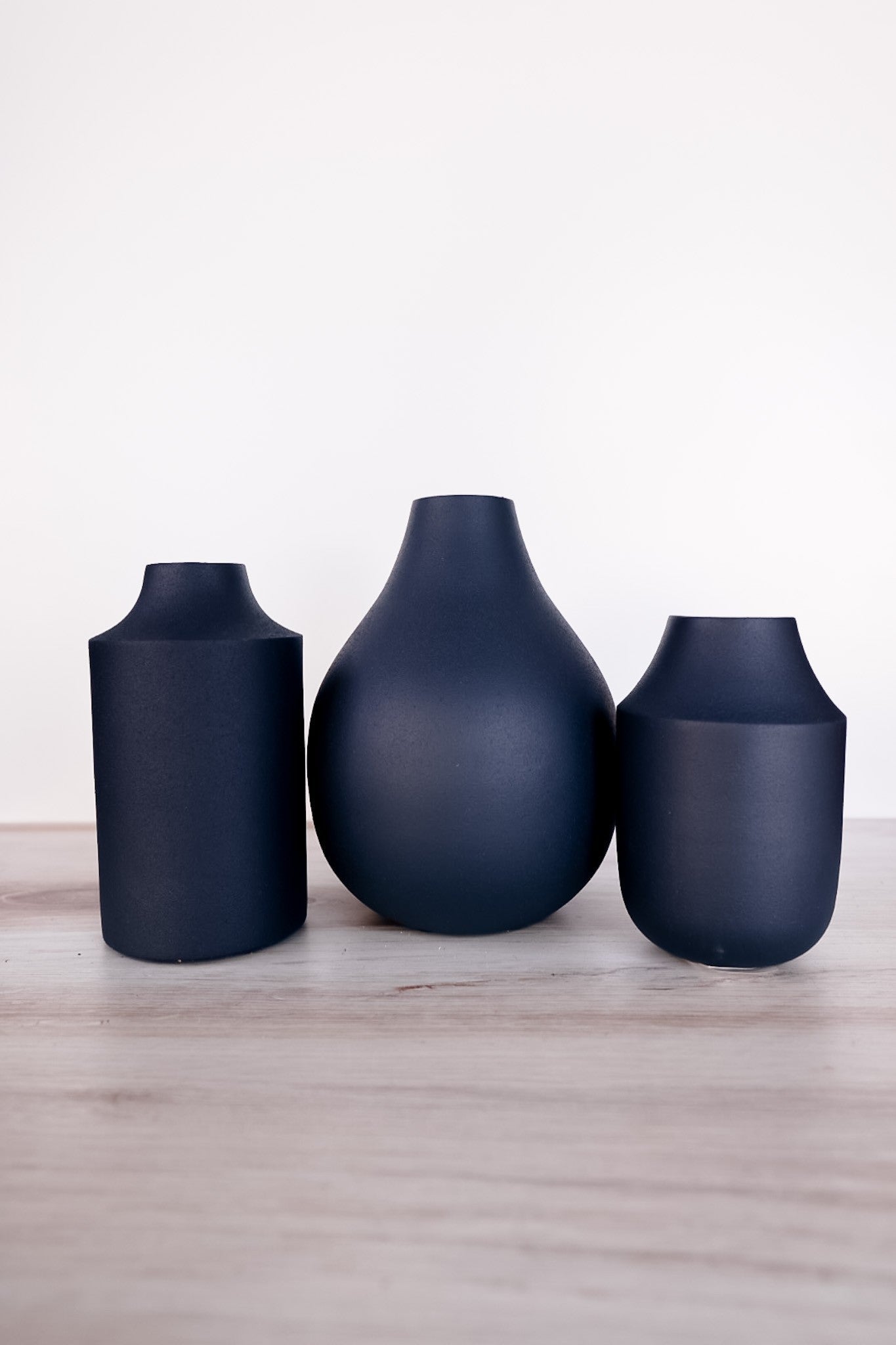 Navy Blue Matte Metal Vases (3 Sizes) - Whiskey Skies