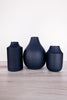 Navy Blue Matte Metal Vases (3 Sizes)