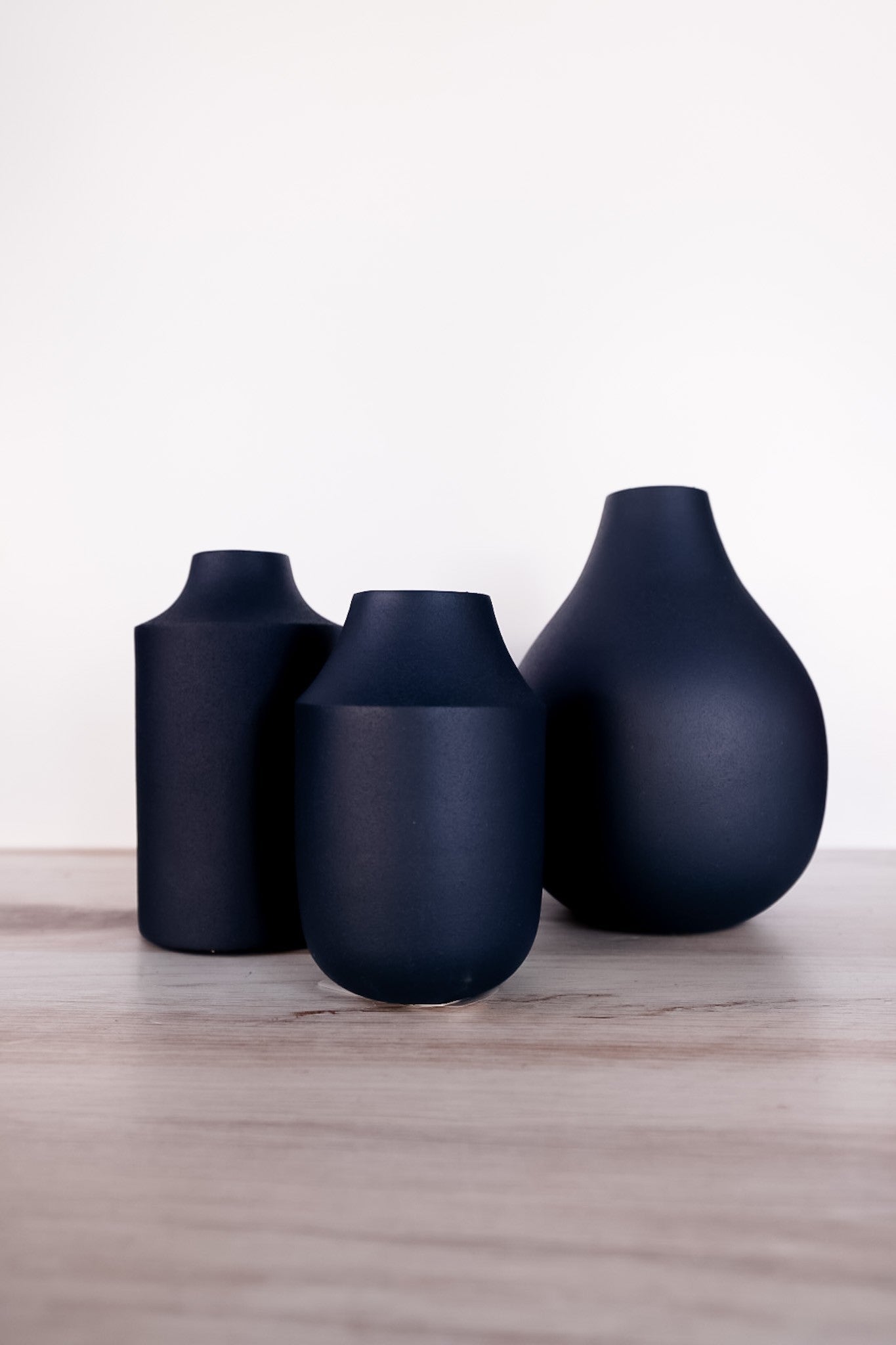 Navy Blue Matte Metal Vases (3 Sizes) - Whiskey Skies