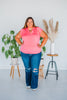 Neon Pink Flutter Sleeve Top - Whiskey Skies