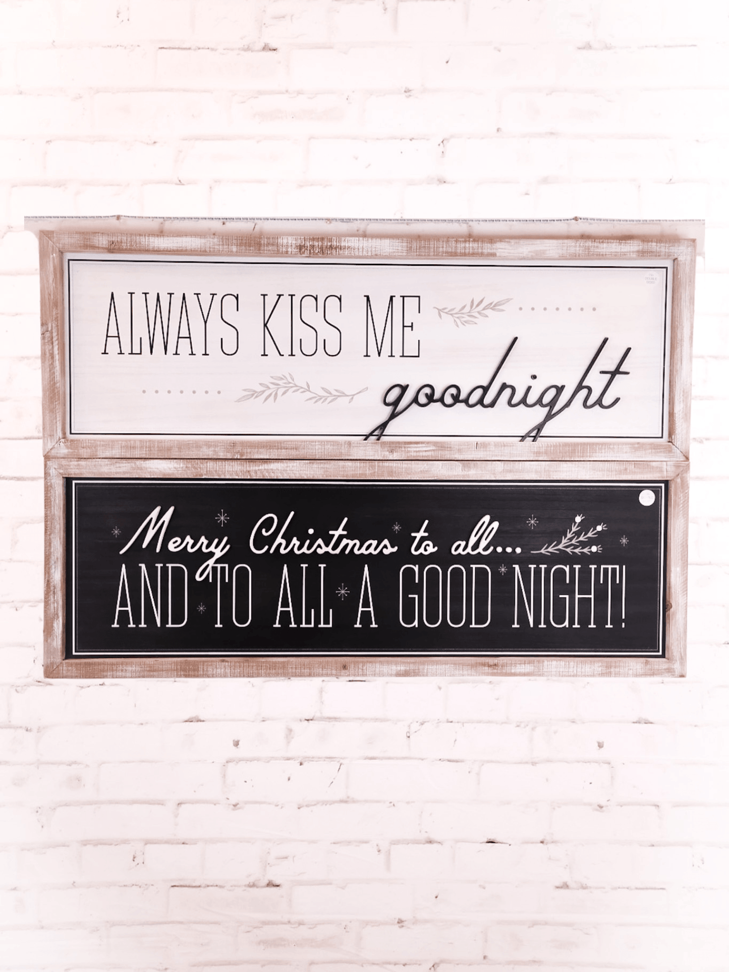 Night/Kiss Reversible Wood Sign - Whiskey Skies