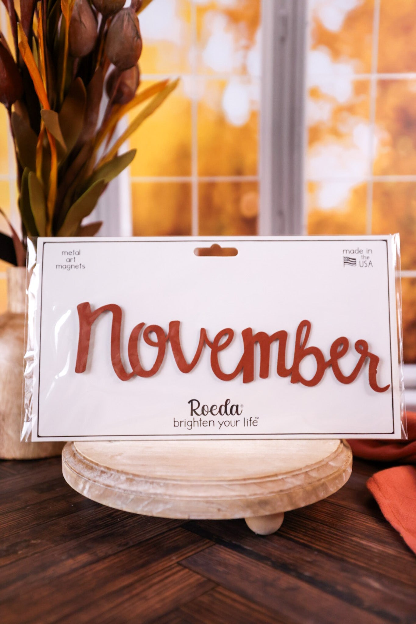 November Magnetic Calendar Piece - Whiskey Skies