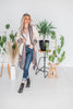 Open Front Sweater Cardigan - Whiskey Skies