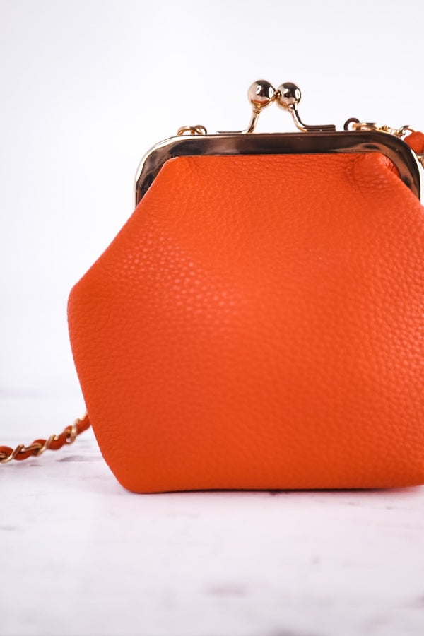 Orange Cleo Coin Pouch - Whiskey Skies