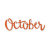 Orange "October" Magnetic Calendar Piece - Whiskey Skies