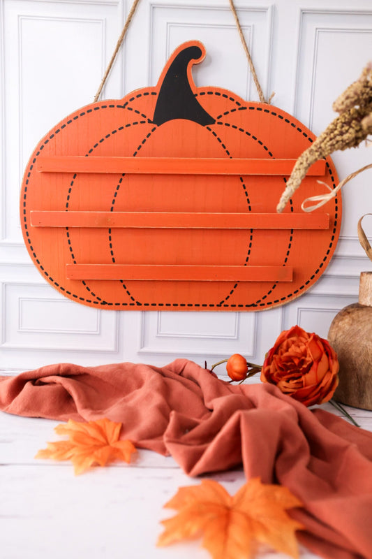 Orange Pumpkin Hanging Letterboard - Whiskey Skies