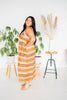 Orange & Tan Wavy Crochet Dress - Whiskey Skies