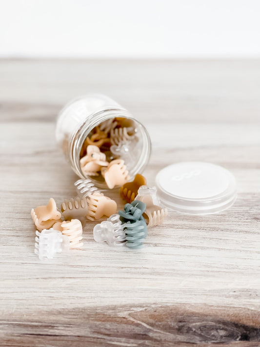 Pack Of 25 Mini Claw Clips - Whiskey Skies
