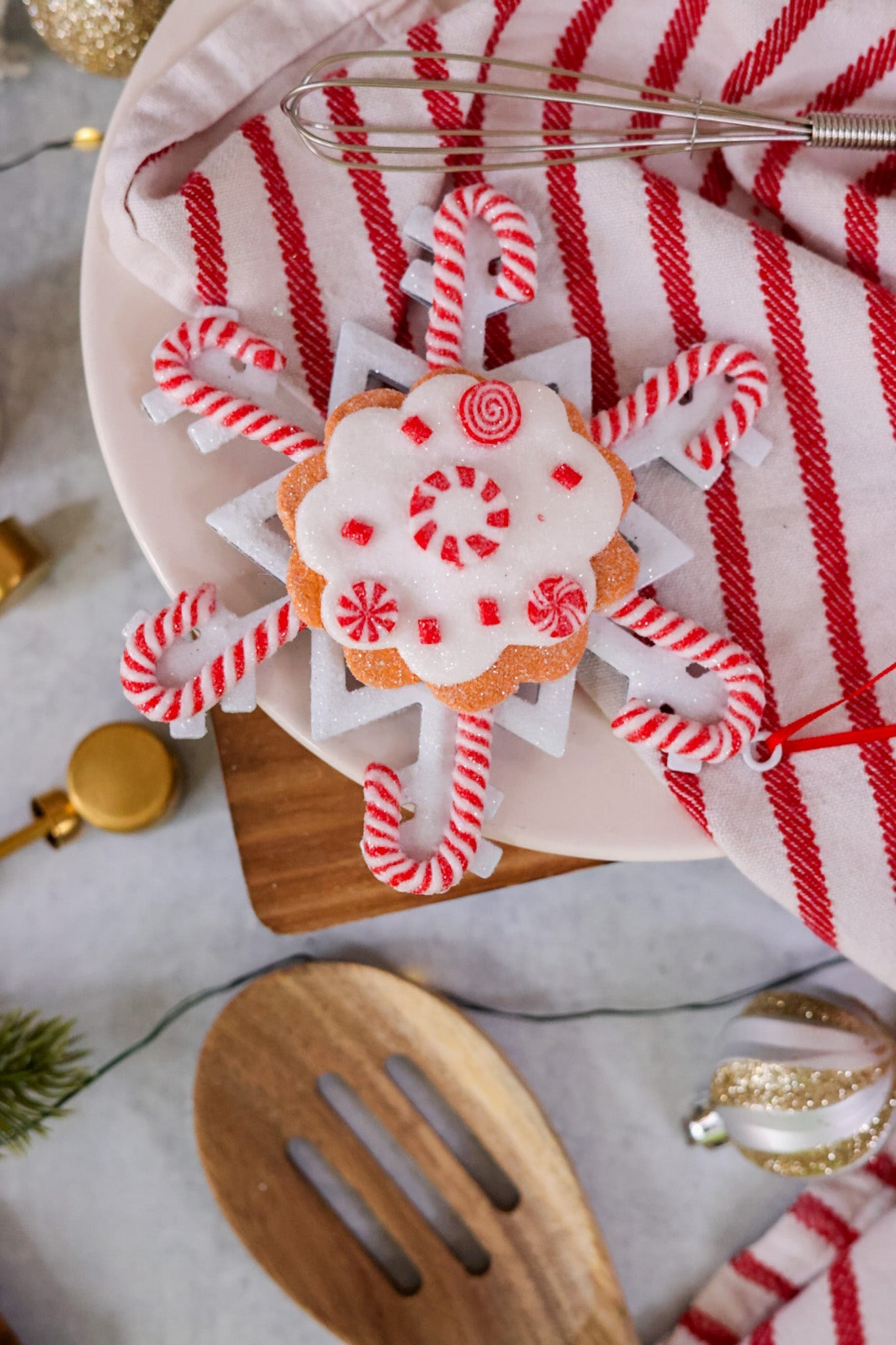 Peppermint Gingerbread Snowflake Ornaments (3 Styles) - Whiskey Skies