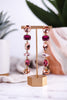 Pink Ombre 6 Tier Crystal Post Earring - Whiskey Skies