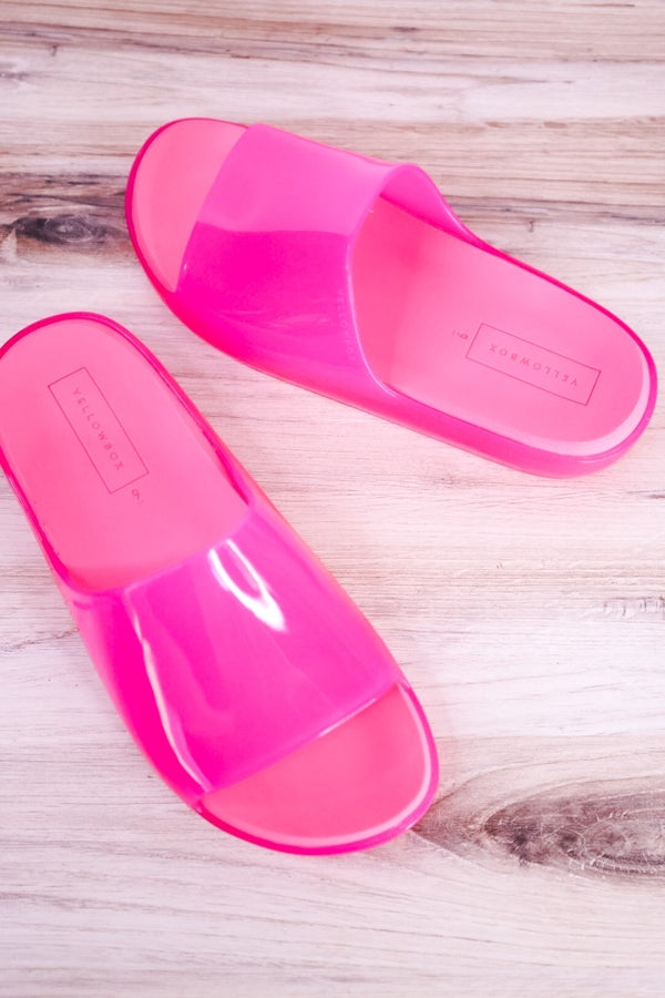 Pink Translucent Jelly Slides - Whiskey Skies