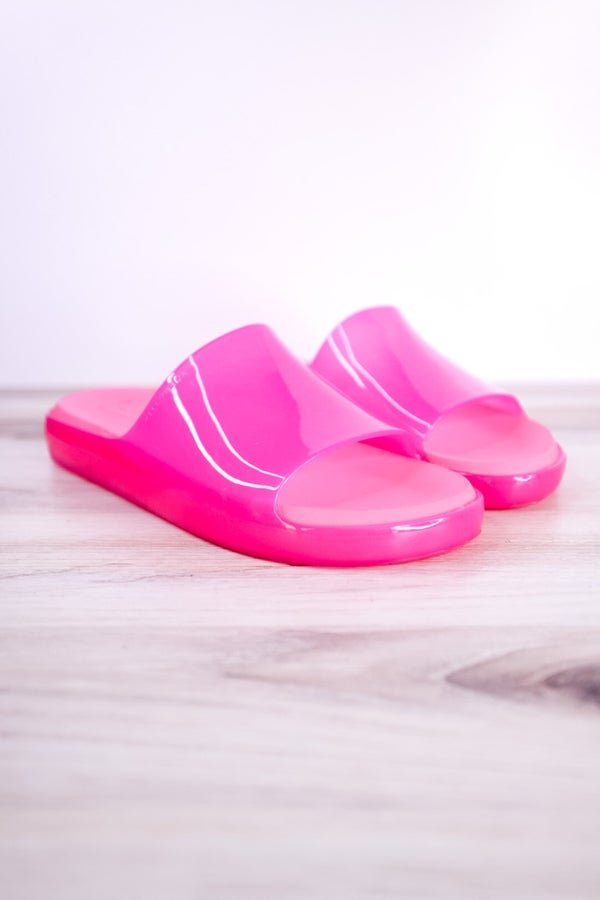 Pink Translucent Jelly Slides - Whiskey Skies
