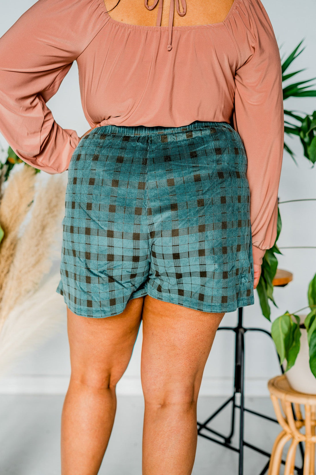 Plaid Corduroy Wrap Skort - Whiskey Skies