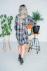 Plaid Embroidered Mini Dress - Whiskey Skies