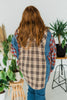 Plaid Mixed Print Button Down Shirt - Whiskey Skies