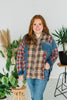 Plaid Mixed Print Button Down Shirt - Whiskey Skies