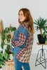 Plaid Mixed Print Button Down Shirt - Whiskey Skies