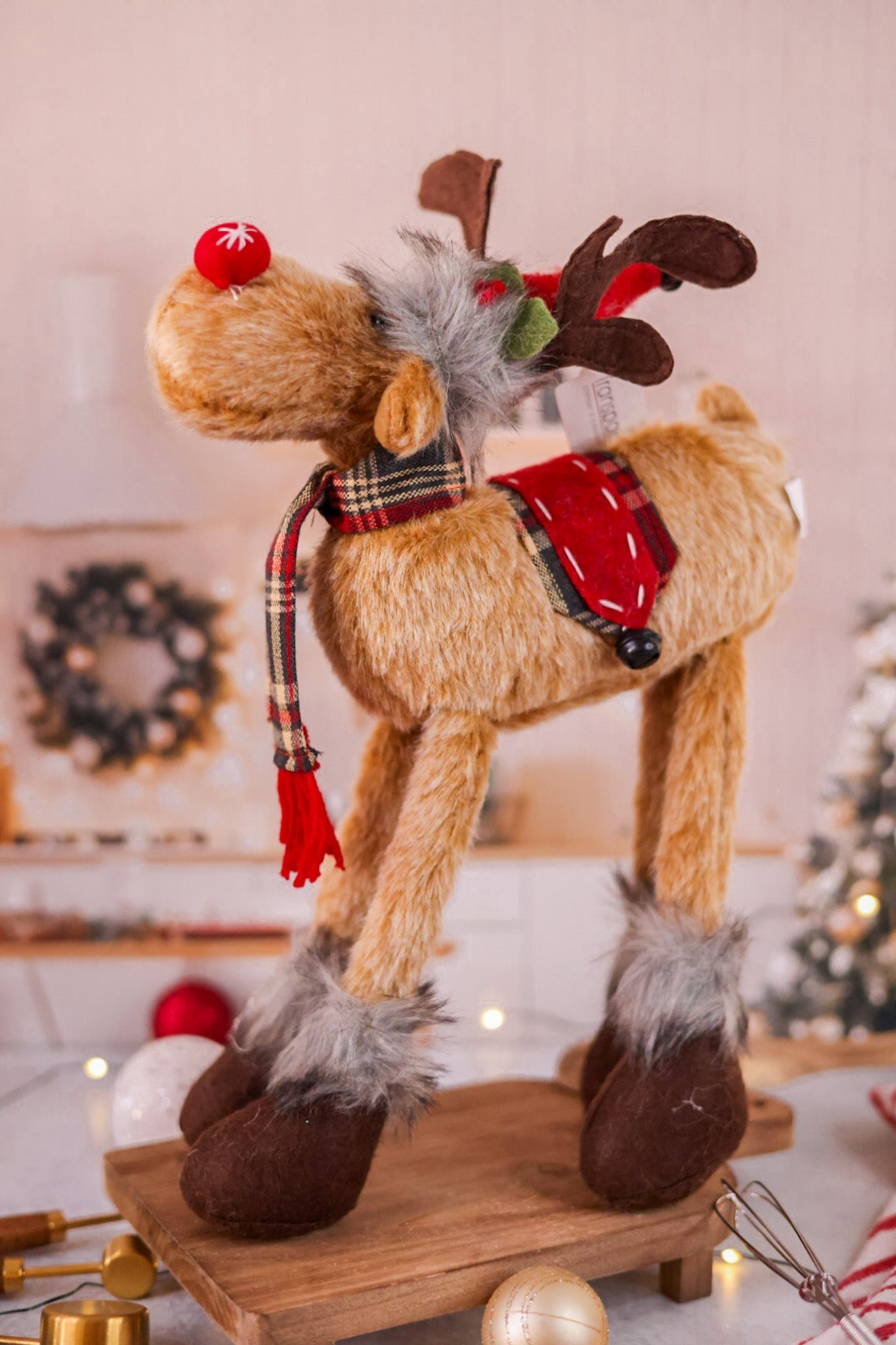 Plush Standing Rustic Moose - Whiskey Skies