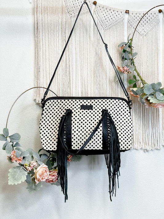 Polka Dot Mini Duffle Bag - Whiskey Skies - SIXTEASE