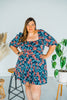 Puff Sleeve Floral Dress - Whiskey Skies - UMGEE