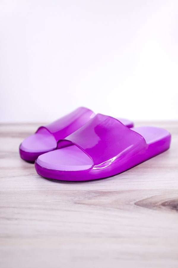 Purple Translucent Jelly Slides - Whiskey Skies