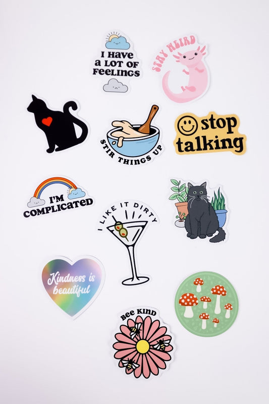 Quirky Stickers (11 Styles) - Whiskey Skies
