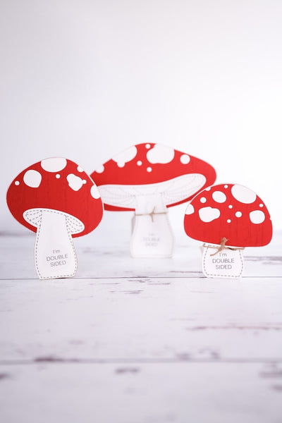 Wooden Mushrooms (Set of 3)