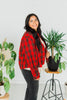 Red Plaid Button Front Jacket moo - Whiskey Skies