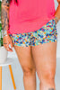 Retro Floral Pleated Shorts - Whiskey Skies - KORI AMERICA