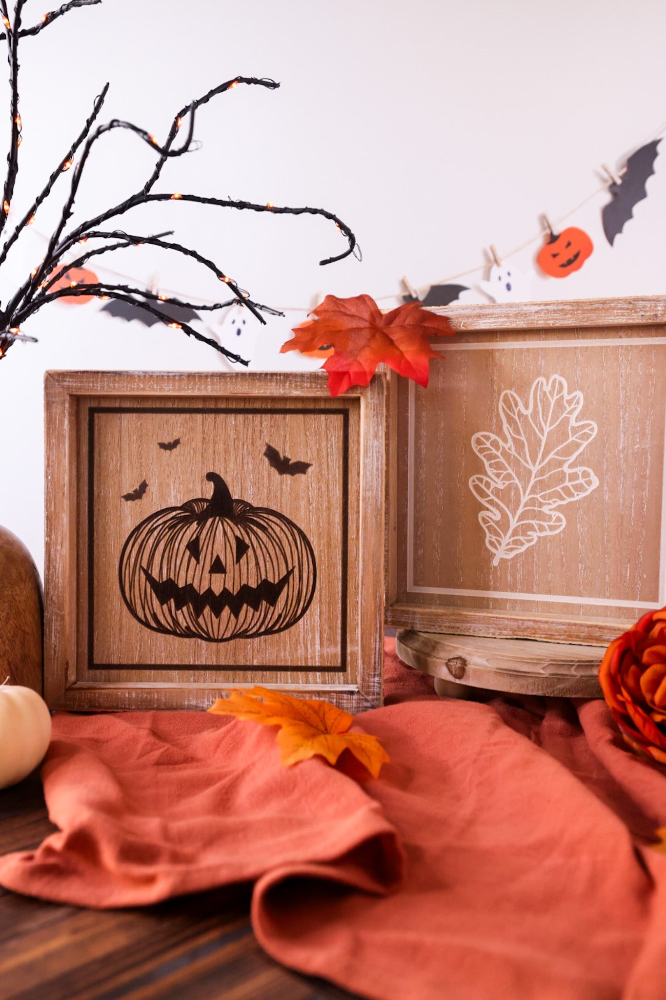 Reversible Halloween & Fall Sign - Whiskey Skies