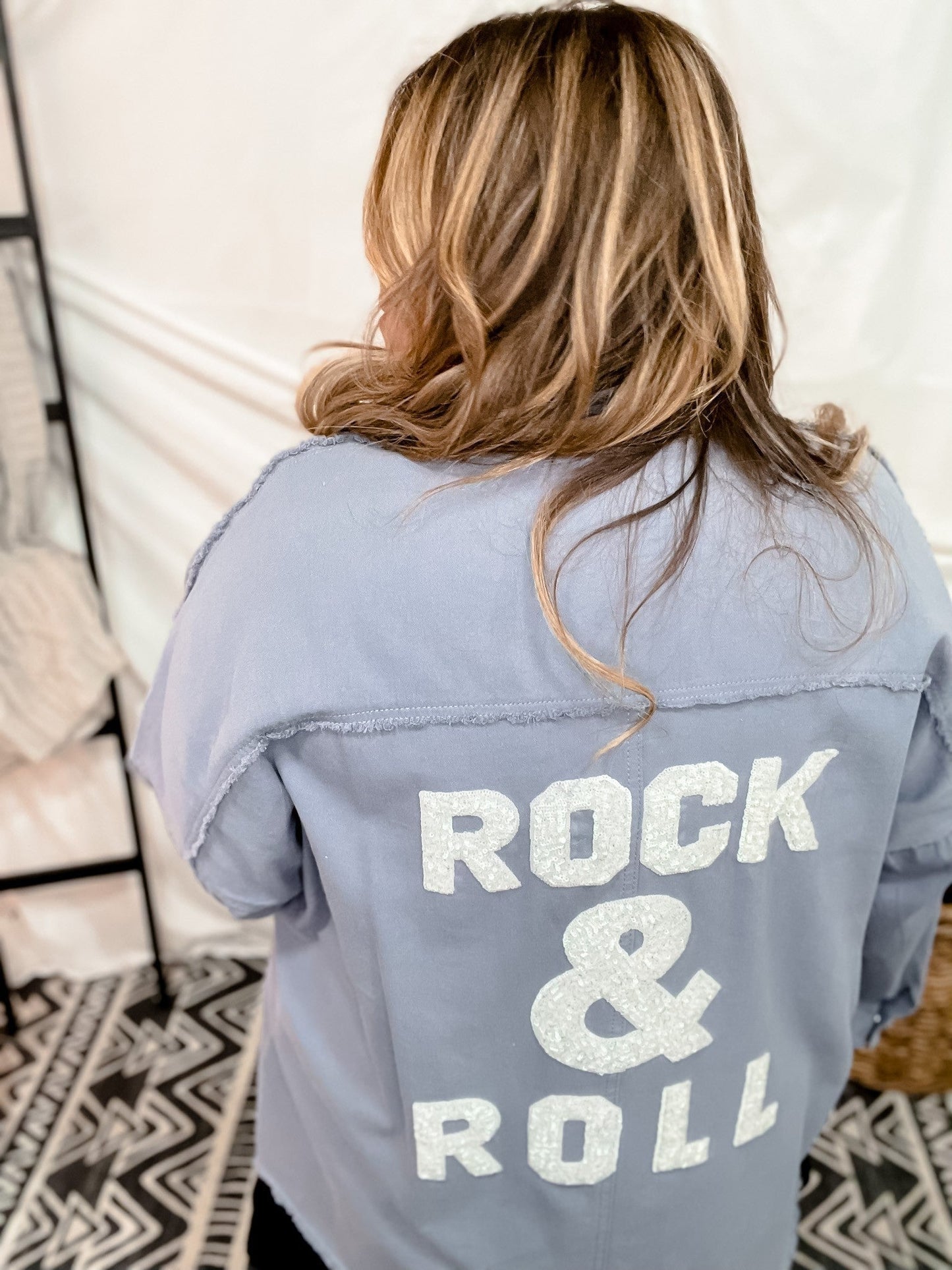 Rock And Roll Sequin Jacket - Whiskey Skies - JNNA