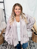 Ruffle Bottom Open Kimono - Whiskey Skies - EASEL
