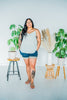Sage Dotted Tank Top - Whiskey Skies