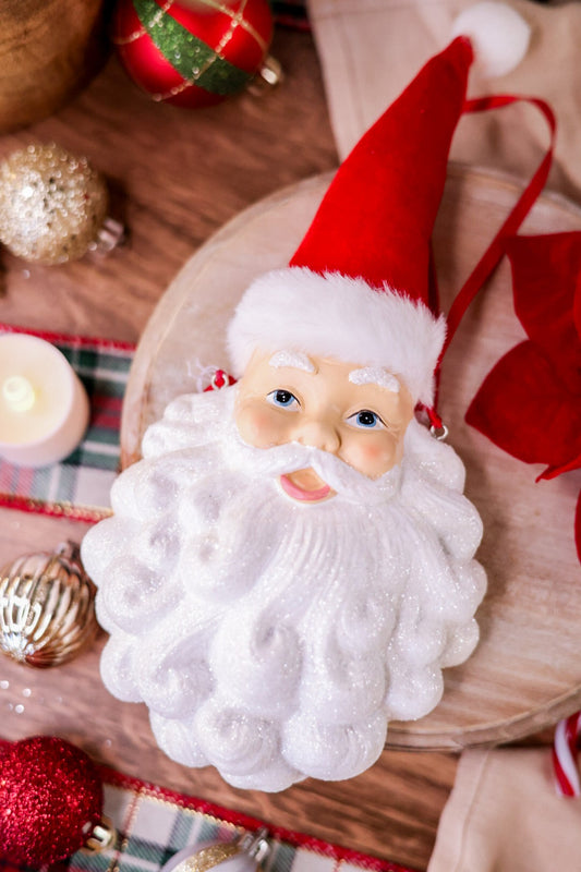Santa Face Christmas Ornament - Whiskey Skies