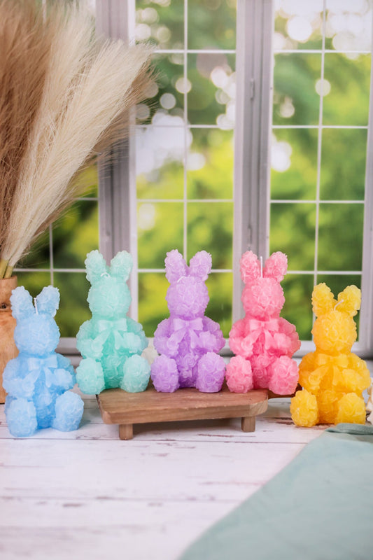Seated Bunny Candle (Five Colors) - Whiskey Skies