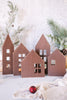 Set Of 5 Wooden House Cutouts - Whiskey Skies