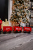 Set Of Four Red Metal Christmas Train Display - Whiskey Skies